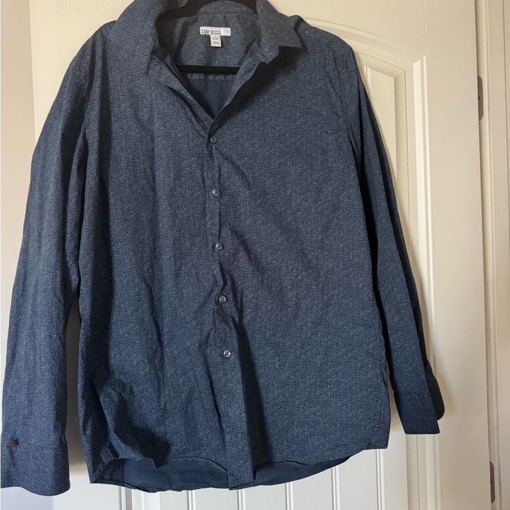 Bar III Men's Blue Dress Shirt